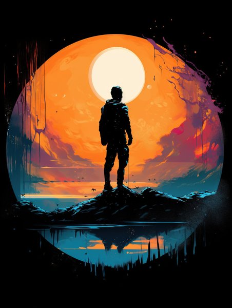 Ai Art 54 - AI Concept Art Screen Print T-Shirt & Hoodie