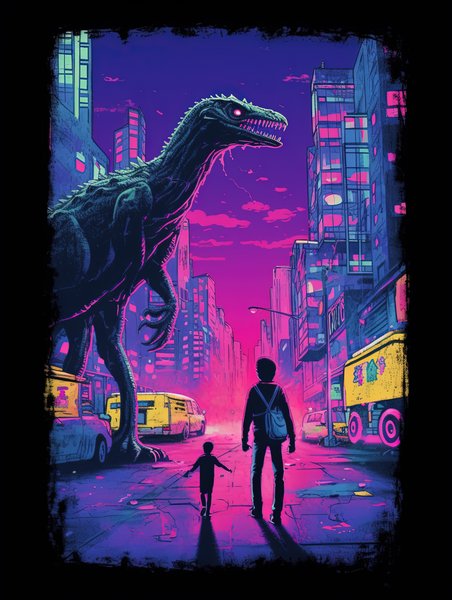 Ai Art 55 - AI Concept Art Screen Print T-Shirt & Hoodie