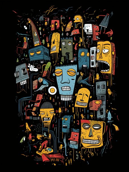 Ai Art 69 - AI Concept Art Screen Print T-Shirt & Hoodie