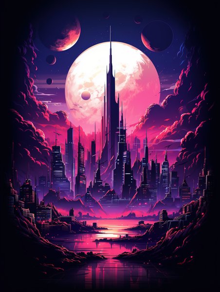 Ai Art 76 - AI Concept Art Screen Print T-Shirt & Hoodie