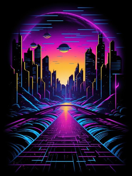 Ai Art 79 - AI Concept Art Screen Print T-Shirt & Hoodie