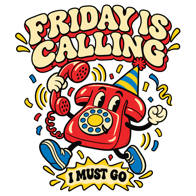Friday Is Calling - Almost Weekend Screen Print T-Shirt & Hoodie
