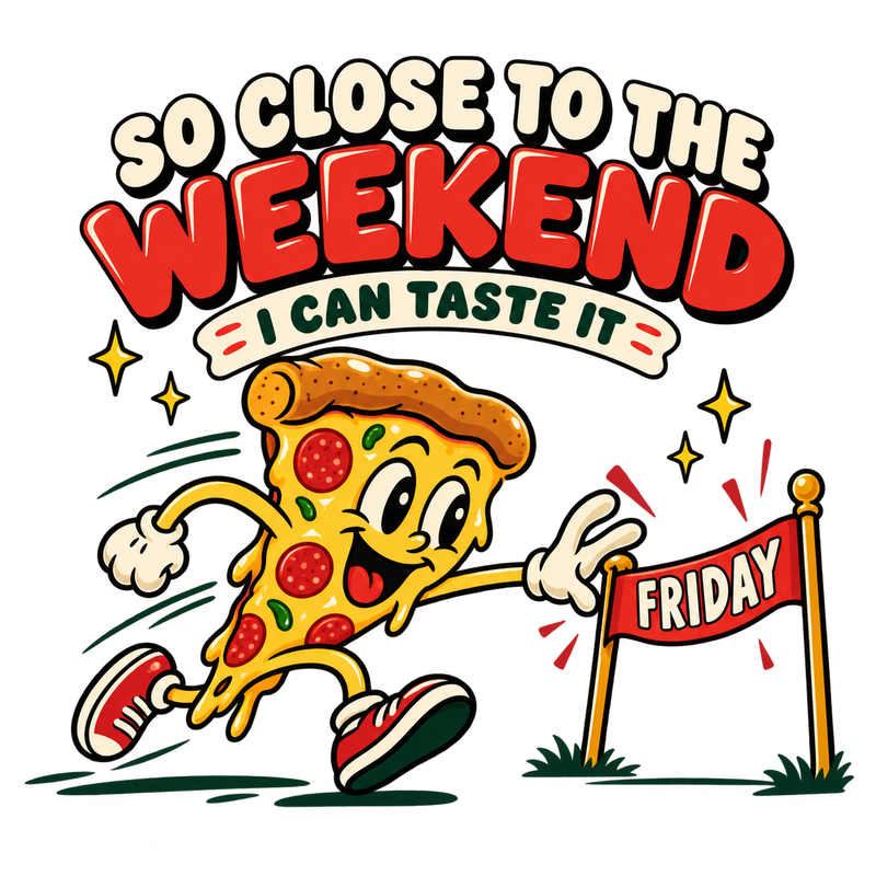 So Close I Can Taste It - Almost Weekend Screen Print T-Shirt & Hoodie