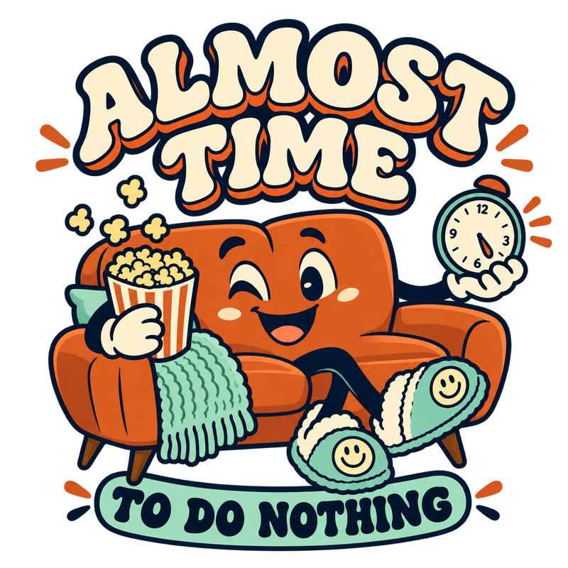 Almost Time To Do Nothing - Almost Weekend Screen Print T-Shirt & Hoodie
