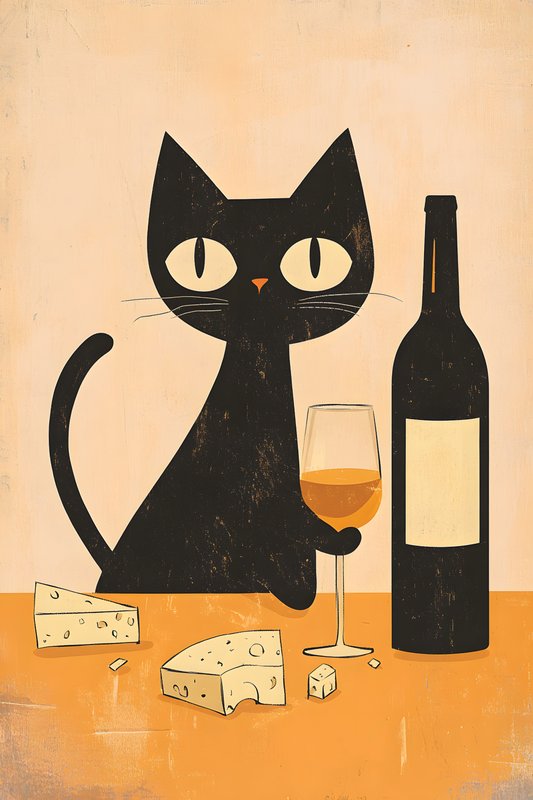 Cats Art #104 - Cats Art Screen Print T-Shirt & Hoodie