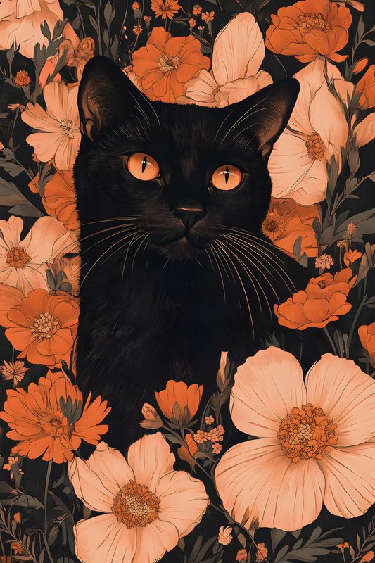 Cats Art #106 - Cats Art Screen Print T-Shirt & Hoodie