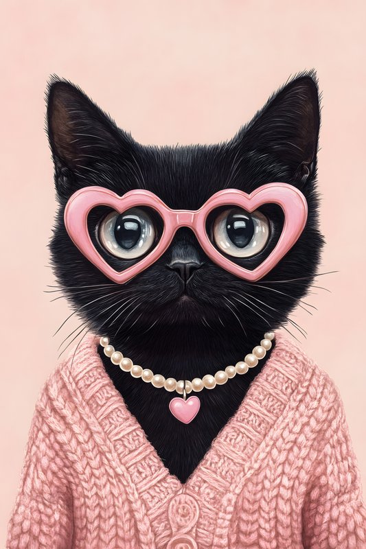 Cats Art #110 - Cats Art Screen Print T-Shirt & Hoodie