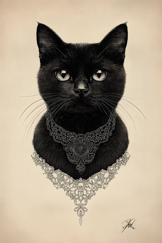 Cats Art #114 - Cats Art Screen Print T-Shirt & Hoodie