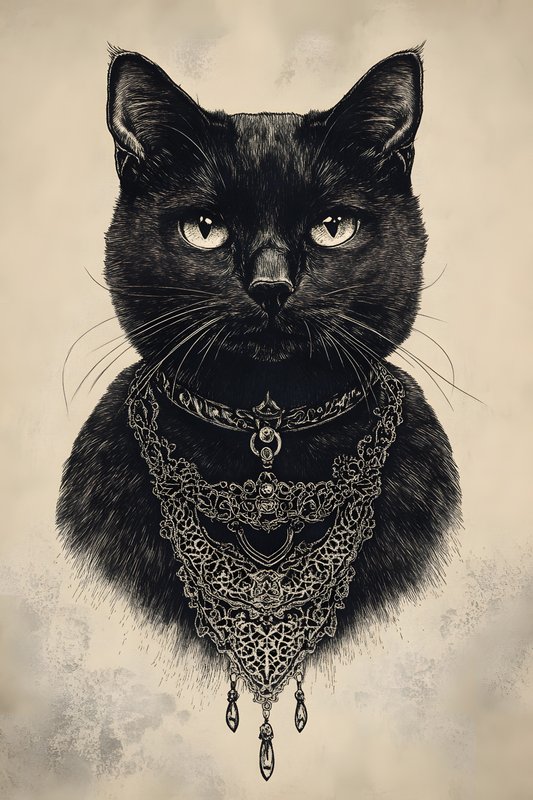 Cats Art #115 - Cats Art Screen Print T-Shirt & Hoodie