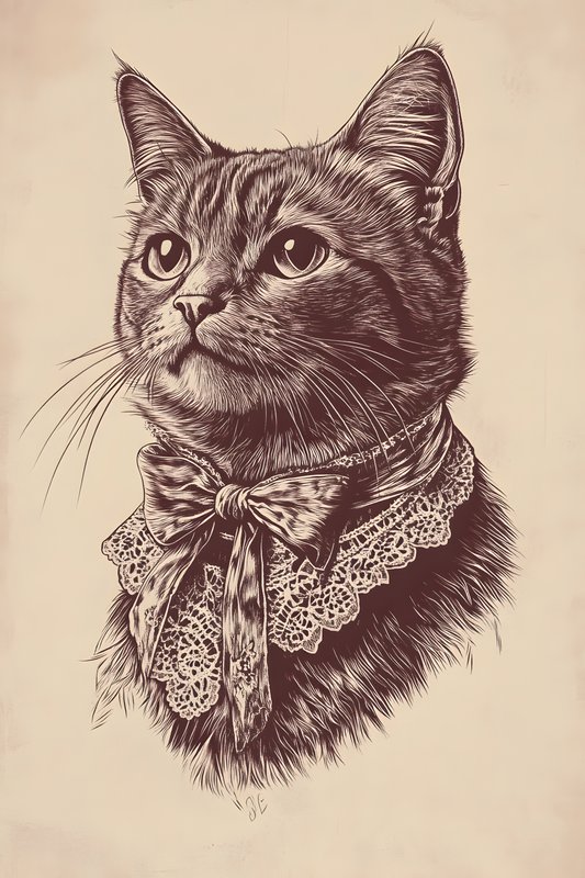Cats Art #125 - Cats Art Screen Print T-Shirt & Hoodie