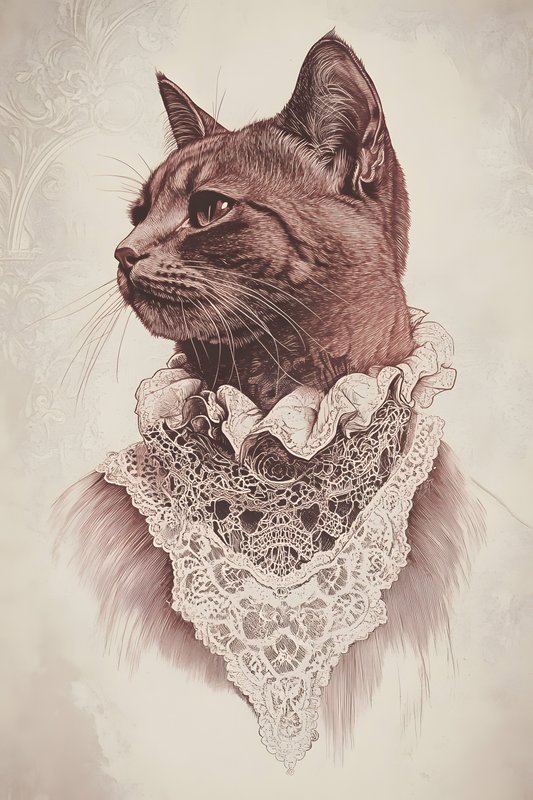 Cats Art #128 - Cats Art Screen Print T-Shirt & Hoodie
