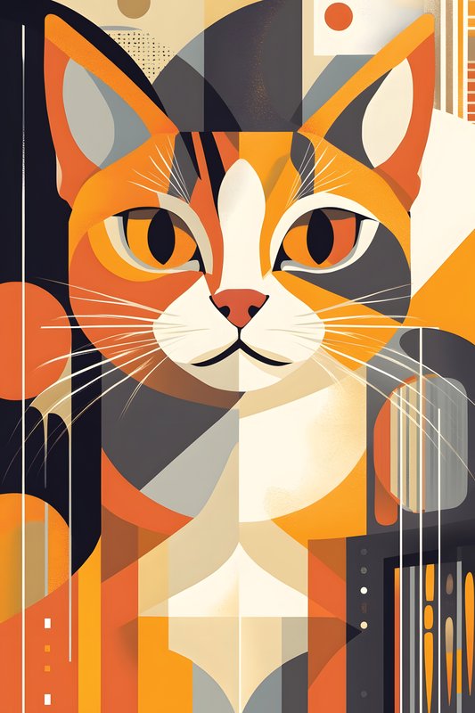 Cats Art #140 - Cats Art Screen Print T-Shirt & Hoodie