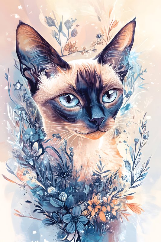 Cats Art #141 - Cats Art Screen Print T-Shirt & Hoodie