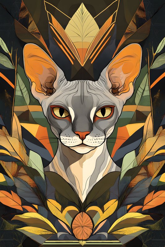 Cats Art #161 - Cats Art Screen Print T-Shirt & Hoodie