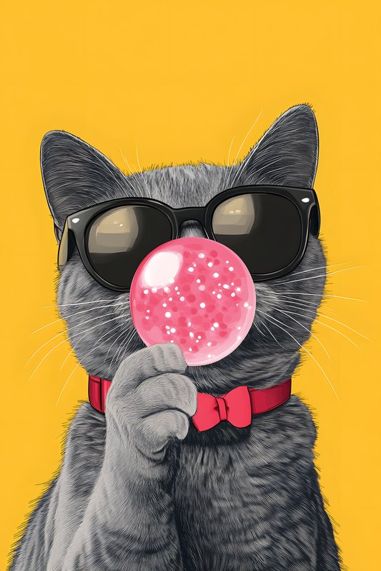 Cats Art #178 - Cats Art Screen Print T-Shirt & Hoodie