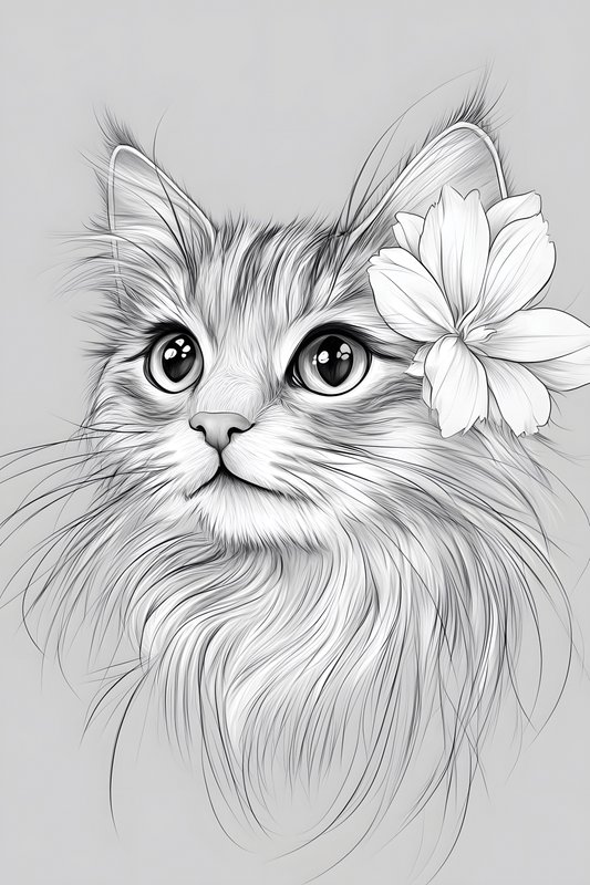 Cats Art #181 - Cats Art Screen Print T-Shirt & Hoodie