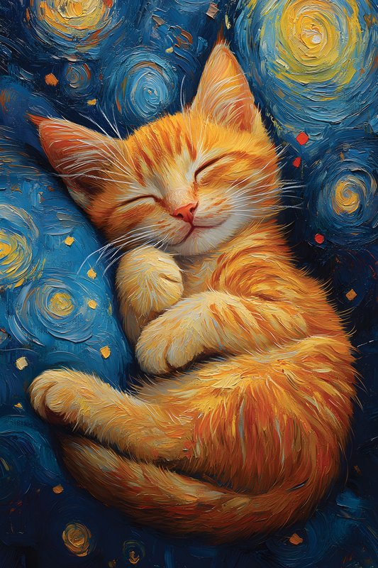 Cats Art #183 - Cats Art Screen Print T-Shirt & Hoodie
