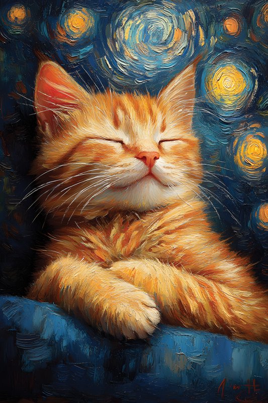 Cats Art #184 - Cats Art Screen Print T-Shirt & Hoodie