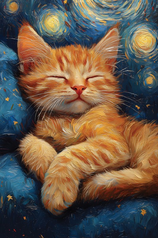 Cats Art #185 - Cats Art Screen Print T-Shirt & Hoodie