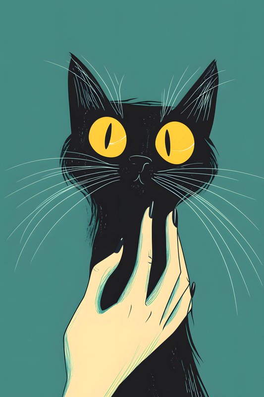 Cats Art #190 - Cats Art Screen Print T-Shirt & Hoodie