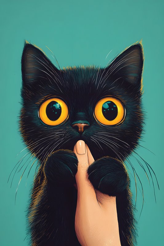 Cats Art #191 - Cats Art Screen Print T-Shirt & Hoodie