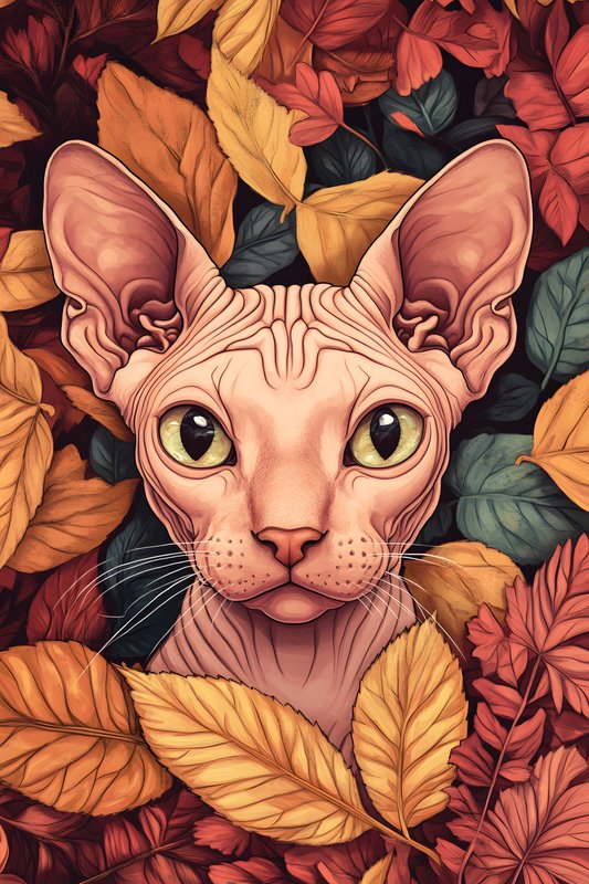 Cats Art #195 - Cats Art Screen Print T-Shirt & Hoodie