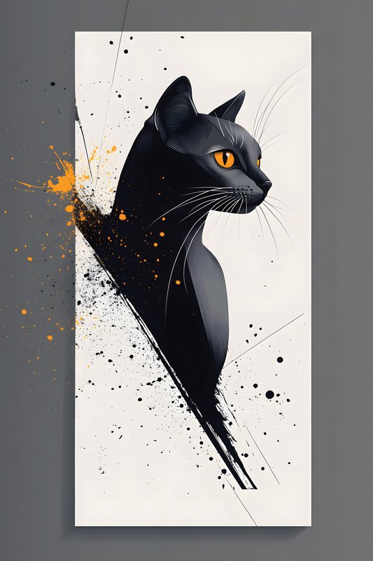 Cats Art #242 - Cats Art Screen Print T-Shirt & Hoodie