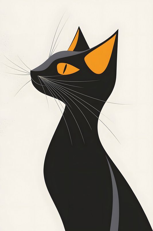 Cats Art #247 - Cats Art Screen Print T-Shirt & Hoodie