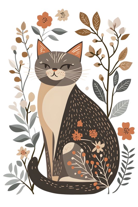 Cats Art #25 - Cats Art Screen Print T-Shirt & Hoodie