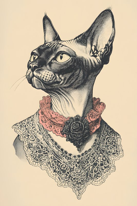 Cats Art #252 - Cats Art Screen Print T-Shirt & Hoodie