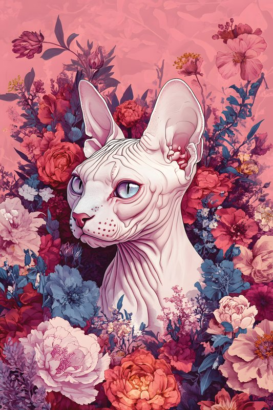 Cats Art #264 - Cats Art Screen Print T-Shirt & Hoodie
