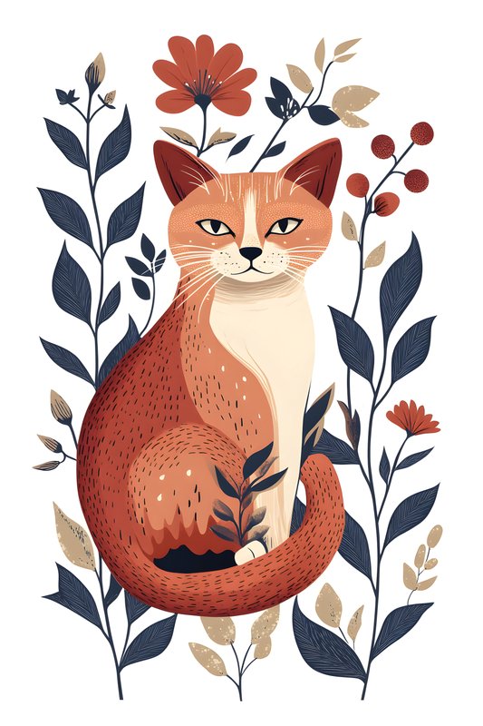 Cats Art #28 - Cats Art Screen Print T-Shirt & Hoodie