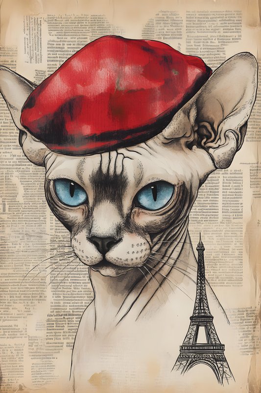 Cats Art #285 - Cats Art Screen Print T-Shirt & Hoodie