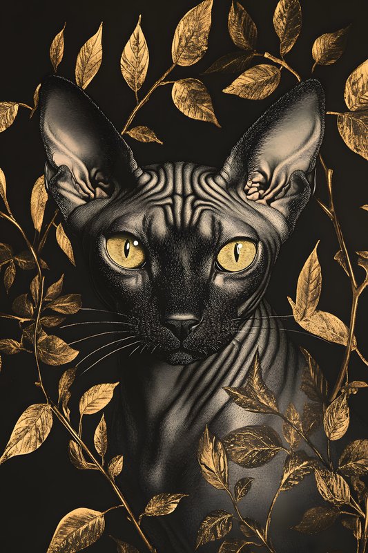 Cats Art #290 - Cats Art Screen Print T-Shirt & Hoodie