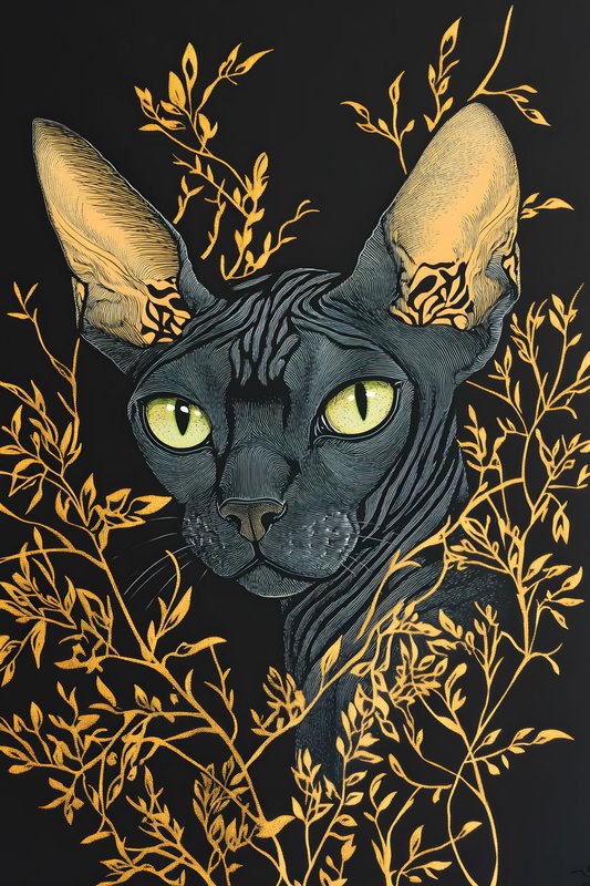 Cats Art #291 - Cats Art Screen Print T-Shirt & Hoodie