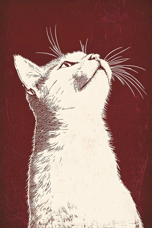 Cats Art #340 - Cats Art Screen Print T-Shirt & Hoodie