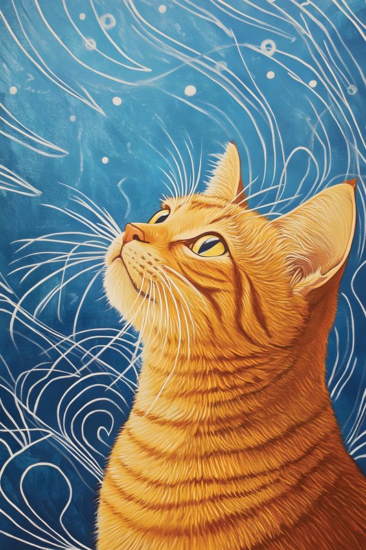 Cats Art #349 - Cats Art Screen Print T-Shirt & Hoodie