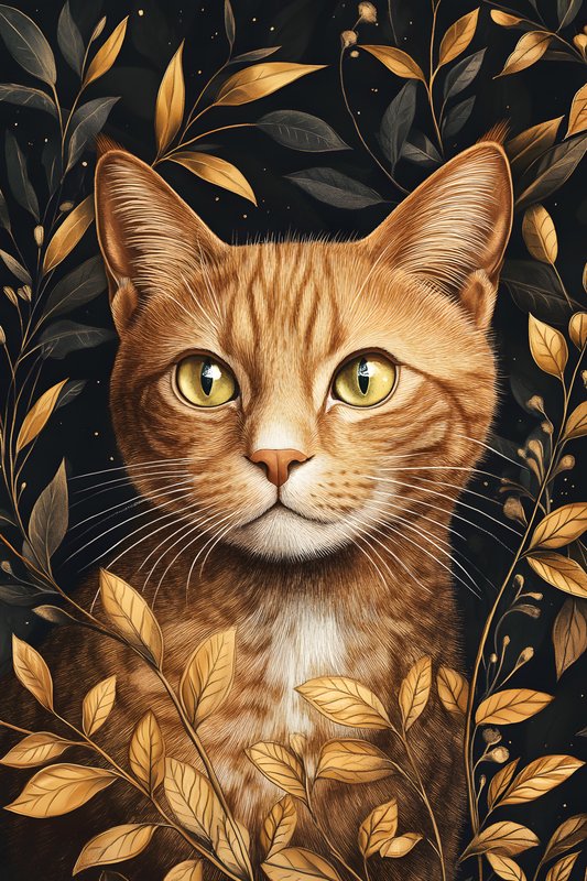 Cats Art #359 - Cats Art Screen Print T-Shirt & Hoodie