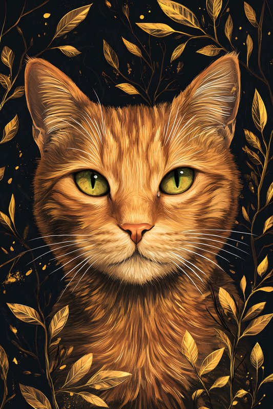 Cats Art #360 - Cats Art Screen Print T-Shirt & Hoodie