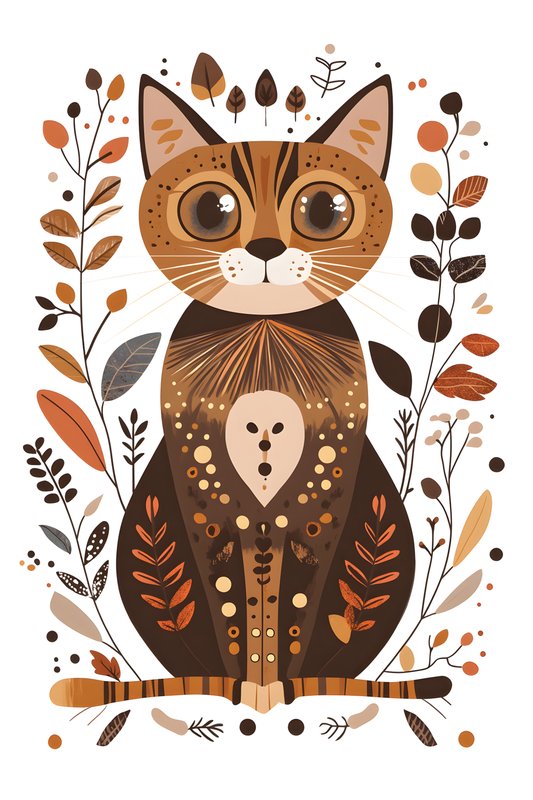 Cats Art #369 - Cats Art Screen Print T-Shirt & Hoodie
