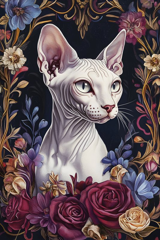 Cats Art #394 - Cats Art Screen Print T-Shirt & Hoodie