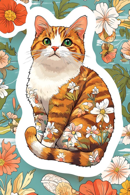 Cats Art #432 - Cats Art Screen Print T-Shirt & Hoodie