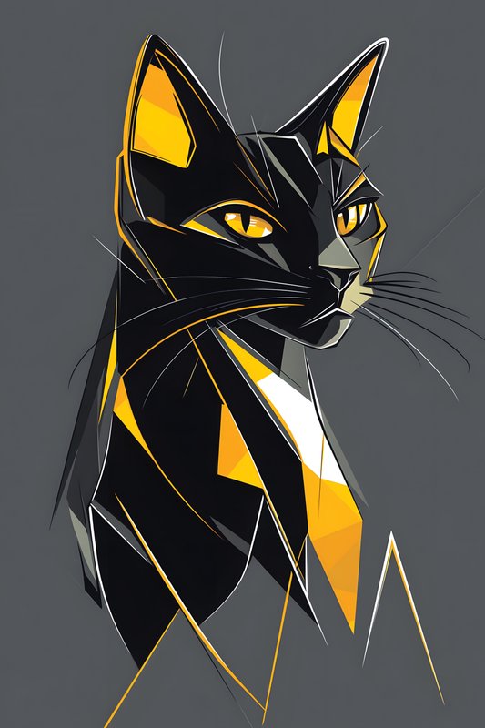 Cats Art #477 - Cats Art Screen Print T-Shirt & Hoodie