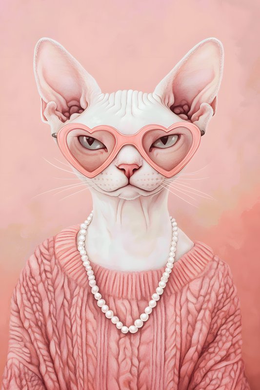 Cats Art #480 - Cats Art Screen Print T-Shirt & Hoodie