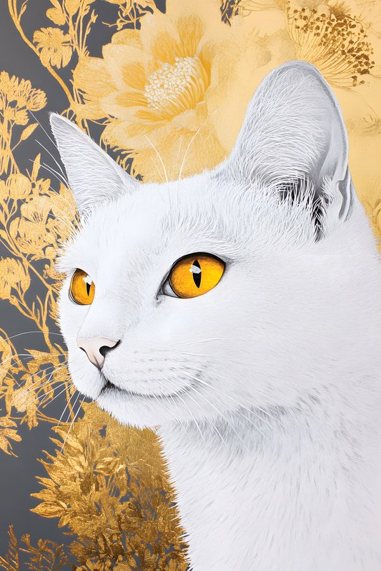 Cats Art #489 - Cats Art Screen Print T-Shirt & Hoodie