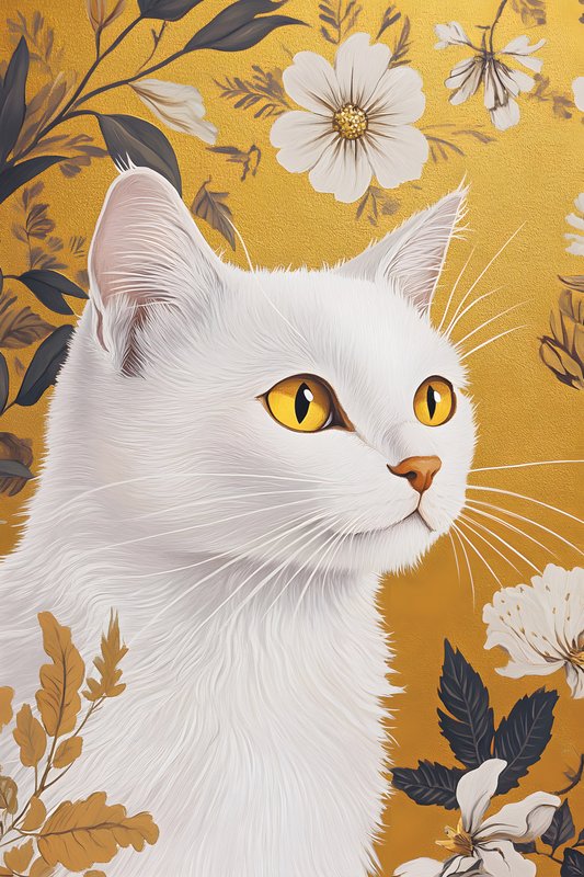 Cats Art #490 - Cats Art Screen Print T-Shirt & Hoodie