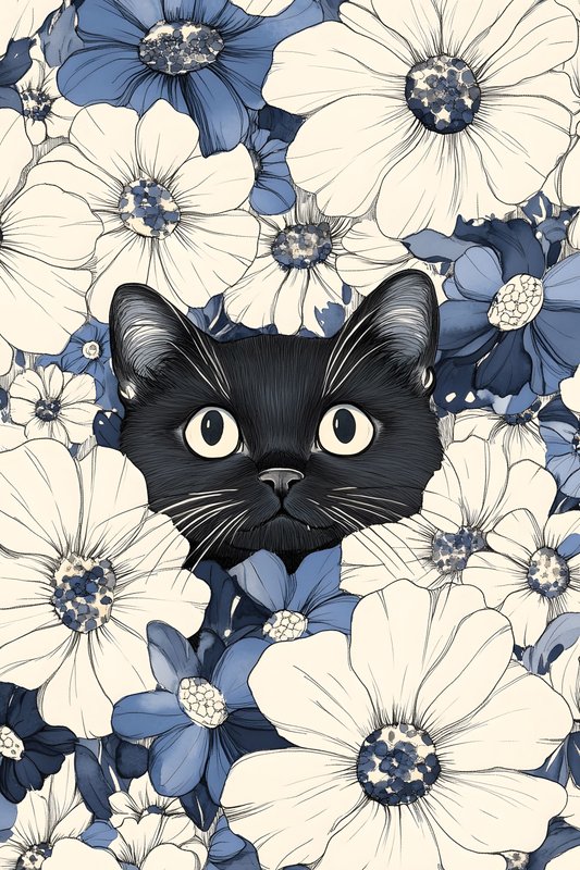 Cats Art #491 - Cats Art Screen Print T-Shirt & Hoodie