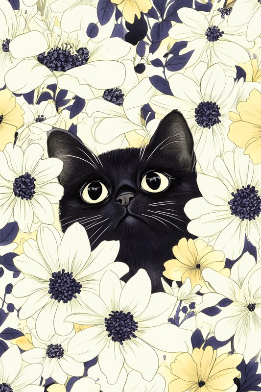 Cats Art #494 - Cats Art Screen Print T-Shirt & Hoodie