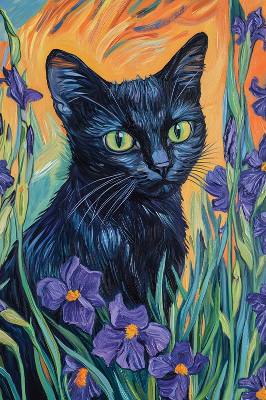 Cats Art #68 - Cats Art Screen Print T-Shirt & Hoodie