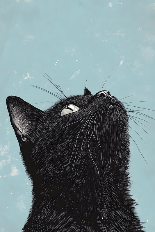 Cats Art #76 - Cats Art Screen Print T-Shirt & Hoodie